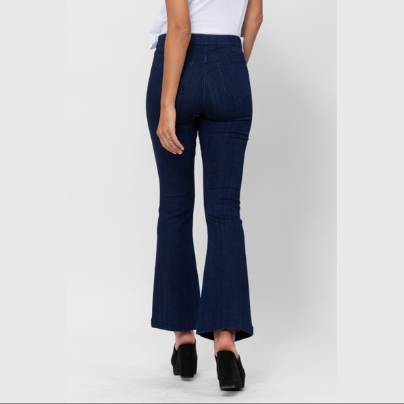 cello jeans pull on flares in dark trouser 30” - Picture 3 of 9